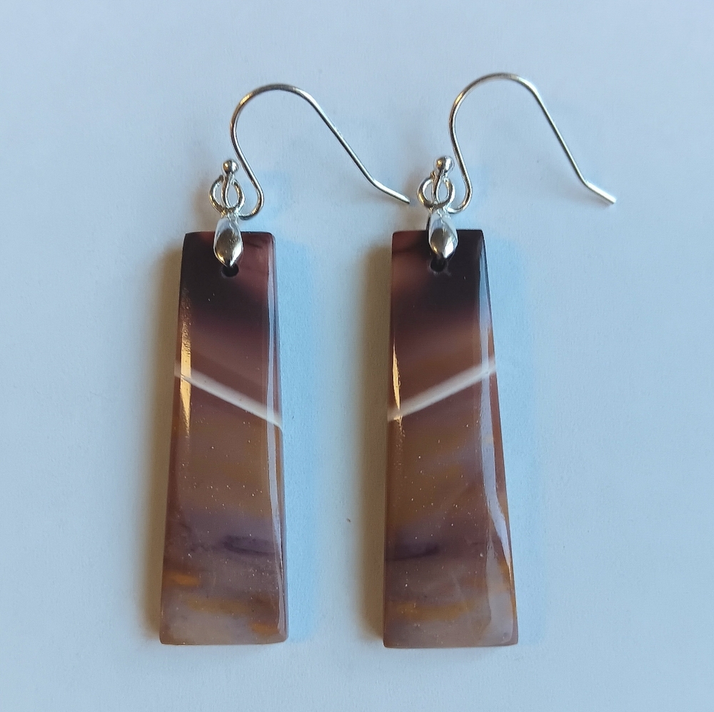 Mookaite Jasper Gemstone Earrings with 925 Sterling Silver Findings